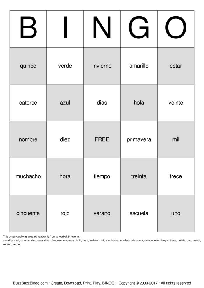 bingo en espanol gratis